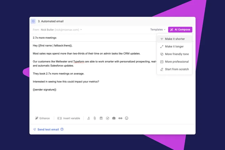 Write Emails 10x Faster With Mixmax AI Compose