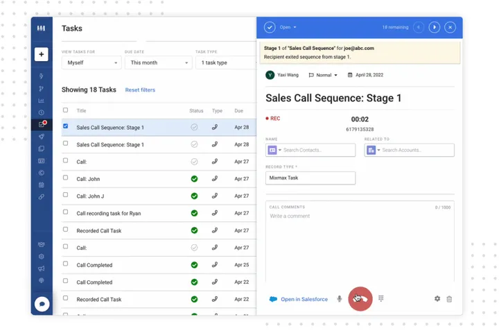Record your calls with Mixmax