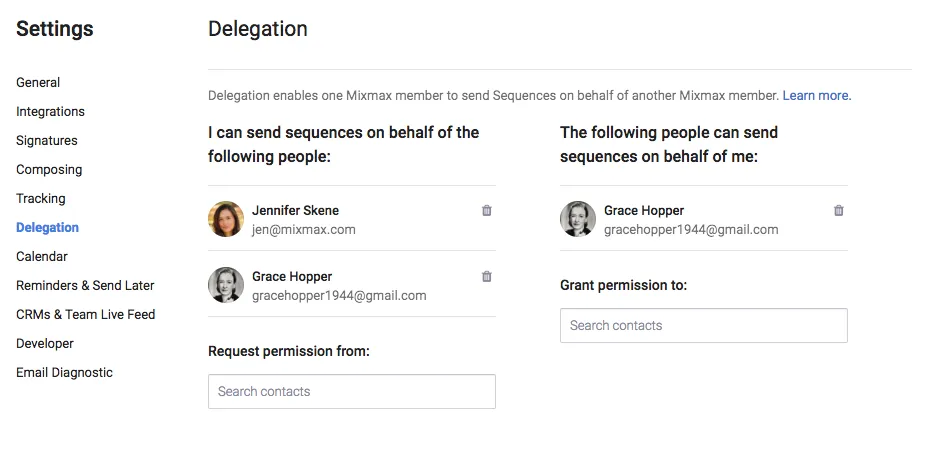 How to add delegated sending How to add delegated sending