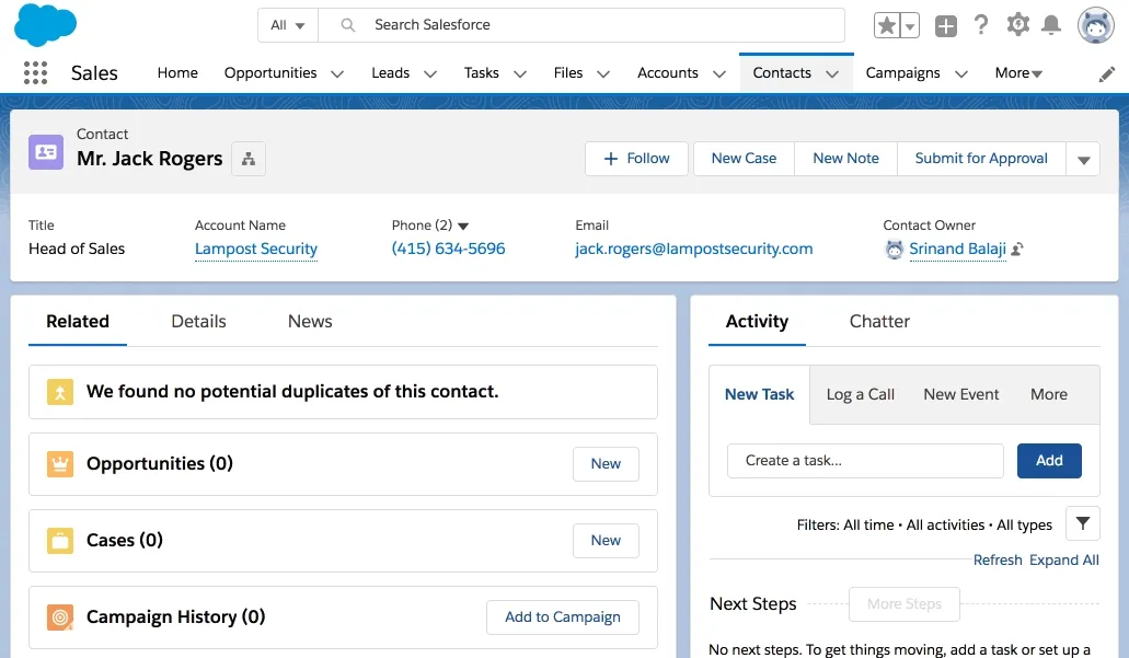 Make a call directly from Salesforce