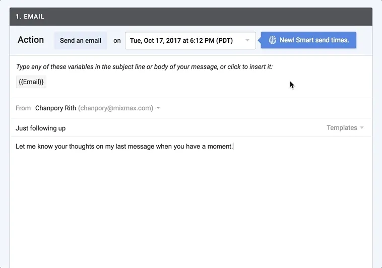 Recommended send times in sequences Recommended send times in sequences
