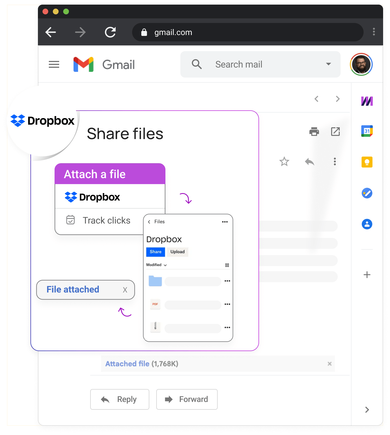 Dropbox integration with Mixmax