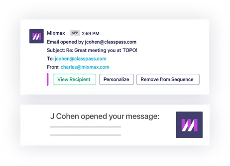 Engagement Notification Alerts Receive alerts when your email is opened