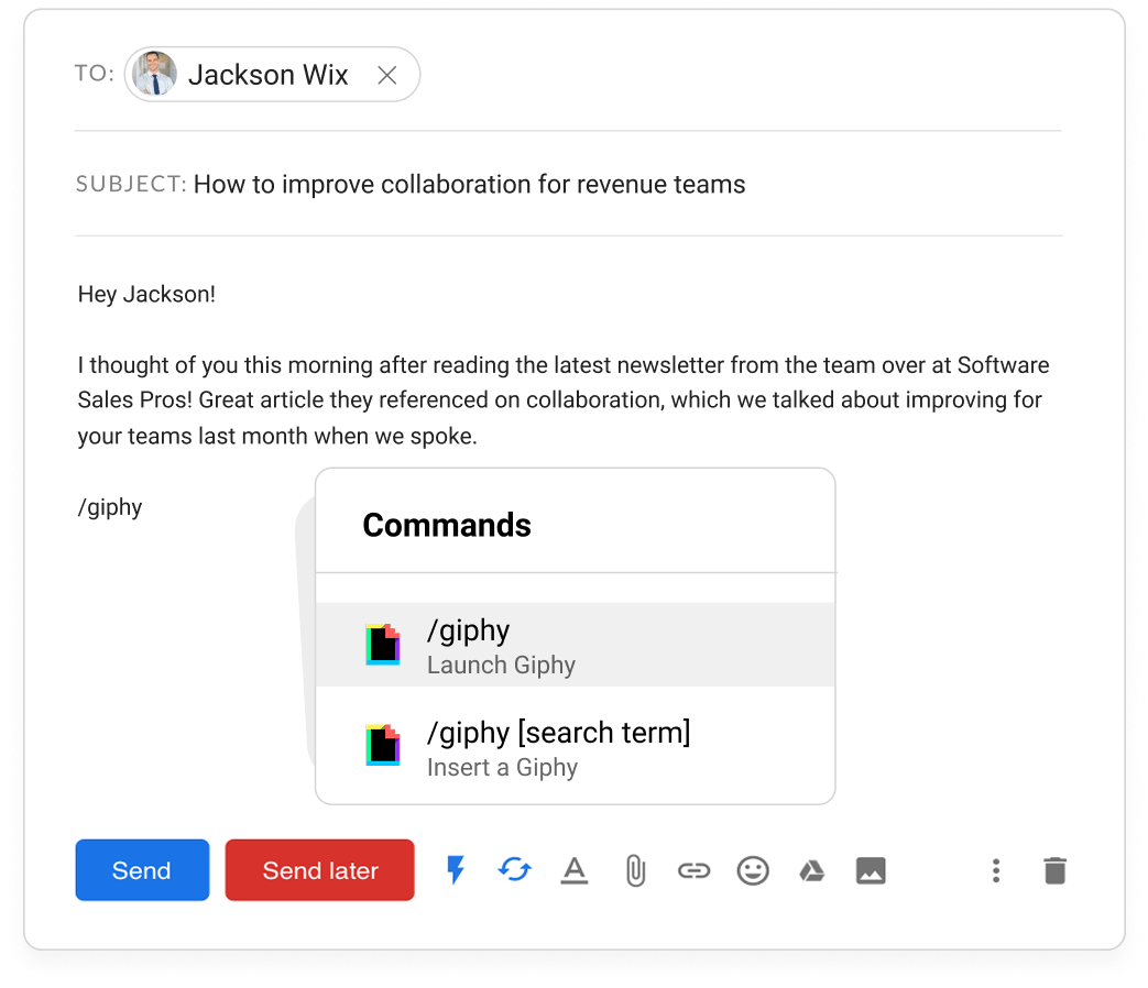 Insert a gif with a quick keystroke