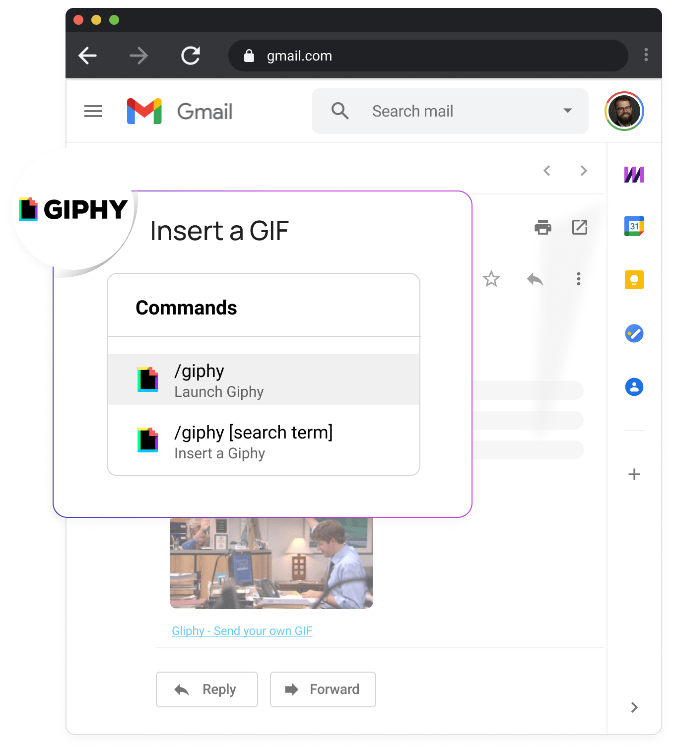 Giphy integration with Mixmax