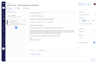 Mixmax sequences are more customizable than Salesloft, making it easier to personalize and adapt outreach.