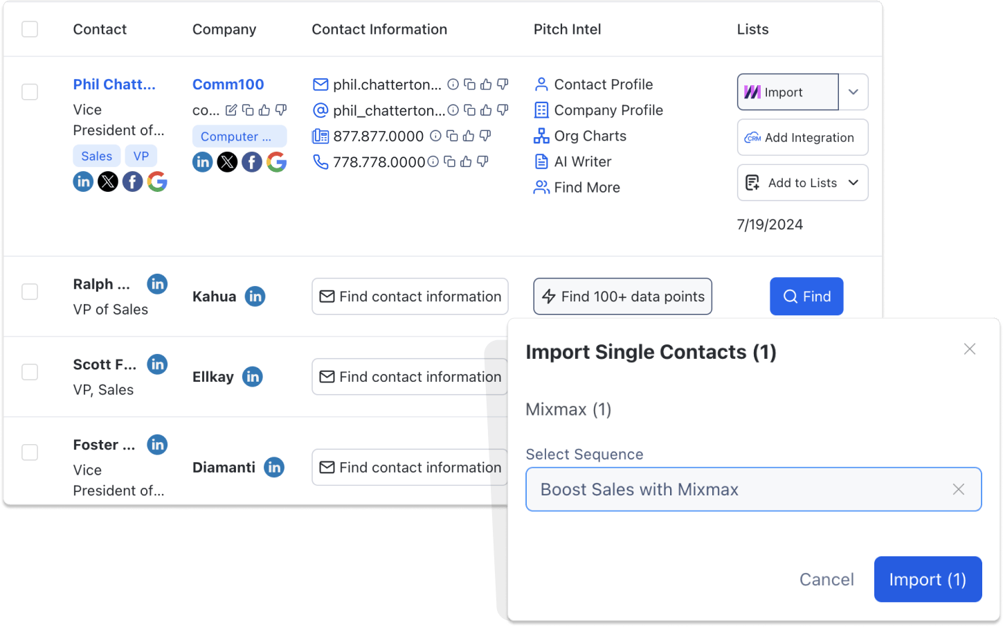 Import Seamless.AI Leads into Mixmax Sequences