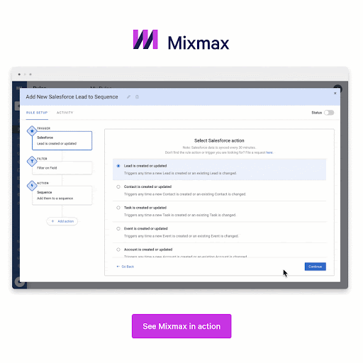 Mixmax comes with customizable, intuitive triggers out of the box.