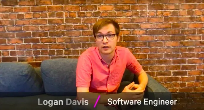 Mixmax Salesforce Action Buttons Release Video: software engineer Logan Davis introducing Mixmax Salesforce action buttons to camera