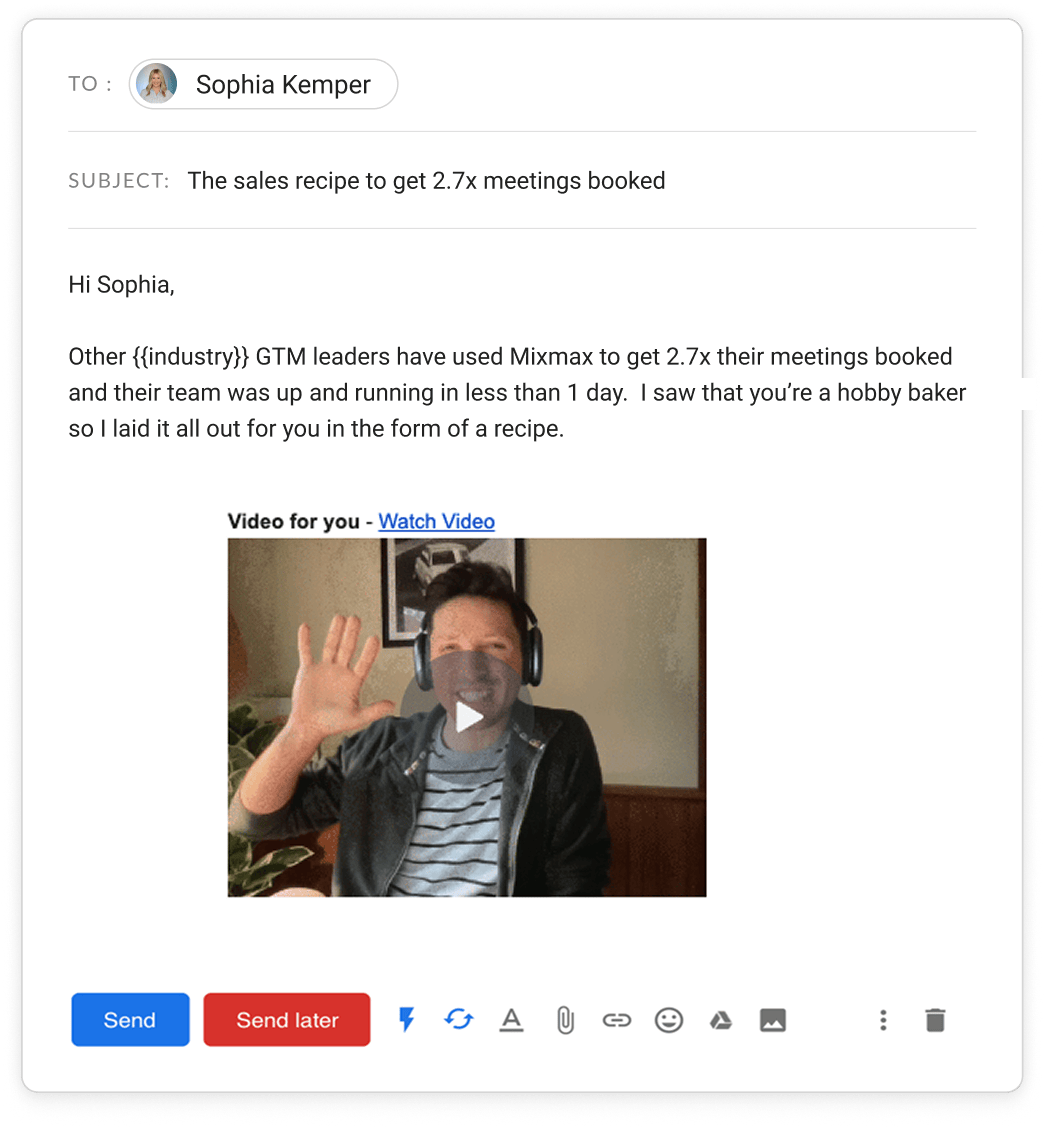 Insert videos into any email