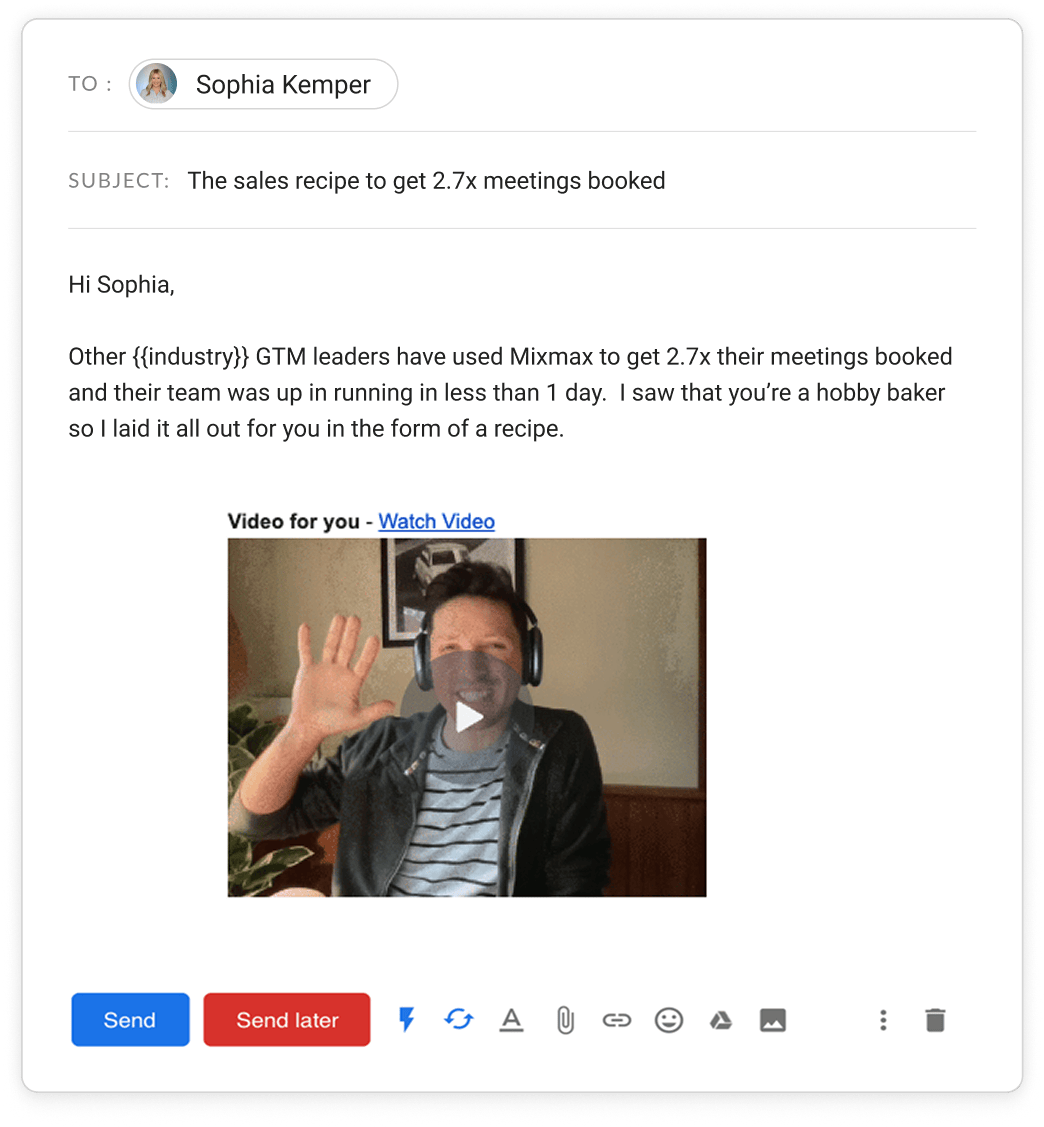 Insert videos into any email