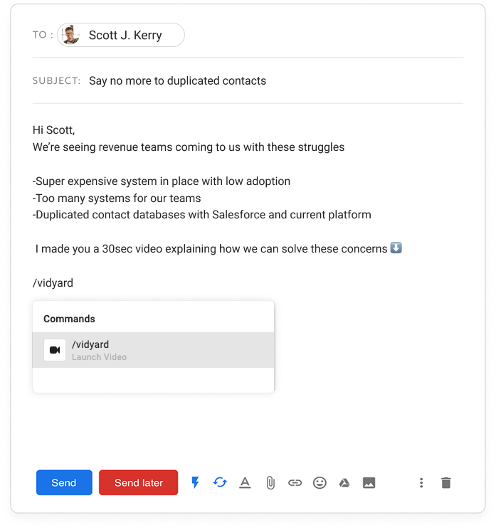 Record and send videos on the fly
